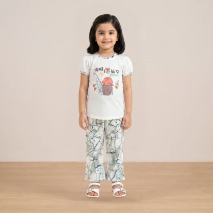 Girls Boba Tea Graphic Summer Suit