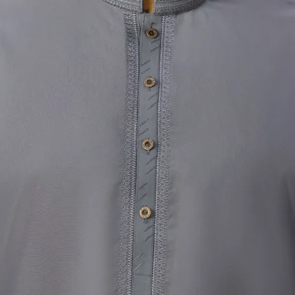 Riwaj Premium Grey Embroidered Men?s Kurta Shalwar