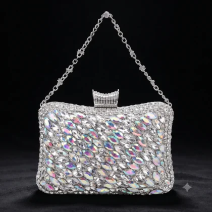 Iridescent Crystal Evening Clutch