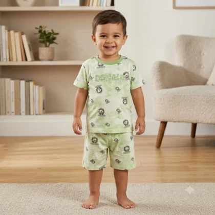 Kids Donald Duck Print T-Shirt & Shorts Set