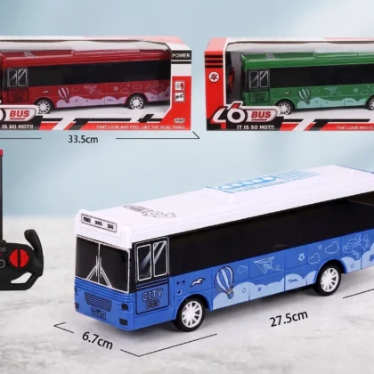 Blue Radio-Controlled City Bus Toy for Kids – High Quality Vehicle