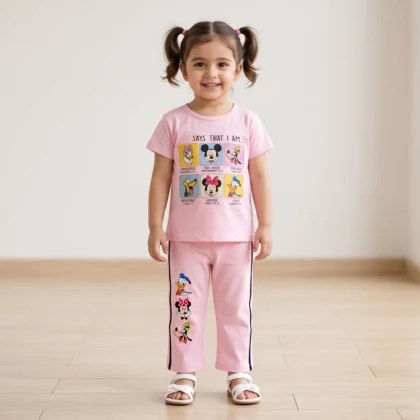Pink Disney Cartoon Kids Set