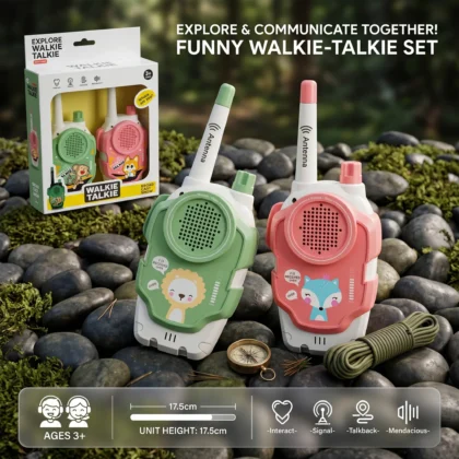 Wireless Walkie Talkies for Girls – 2 Pack Cartoon Toy for Camping & Hiking