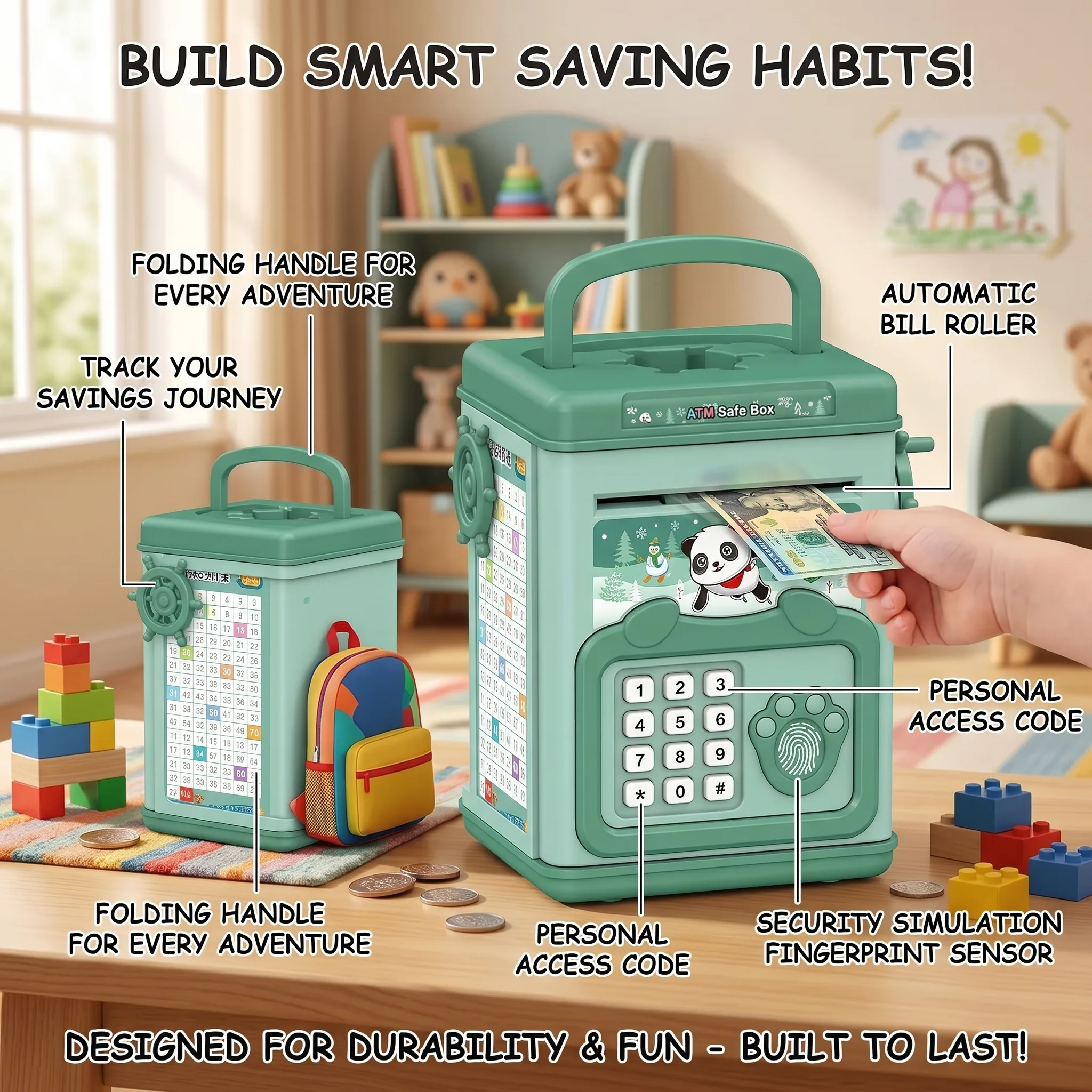Smart Electronic Piggy Bank for Kids | Talking Money Safe Gift