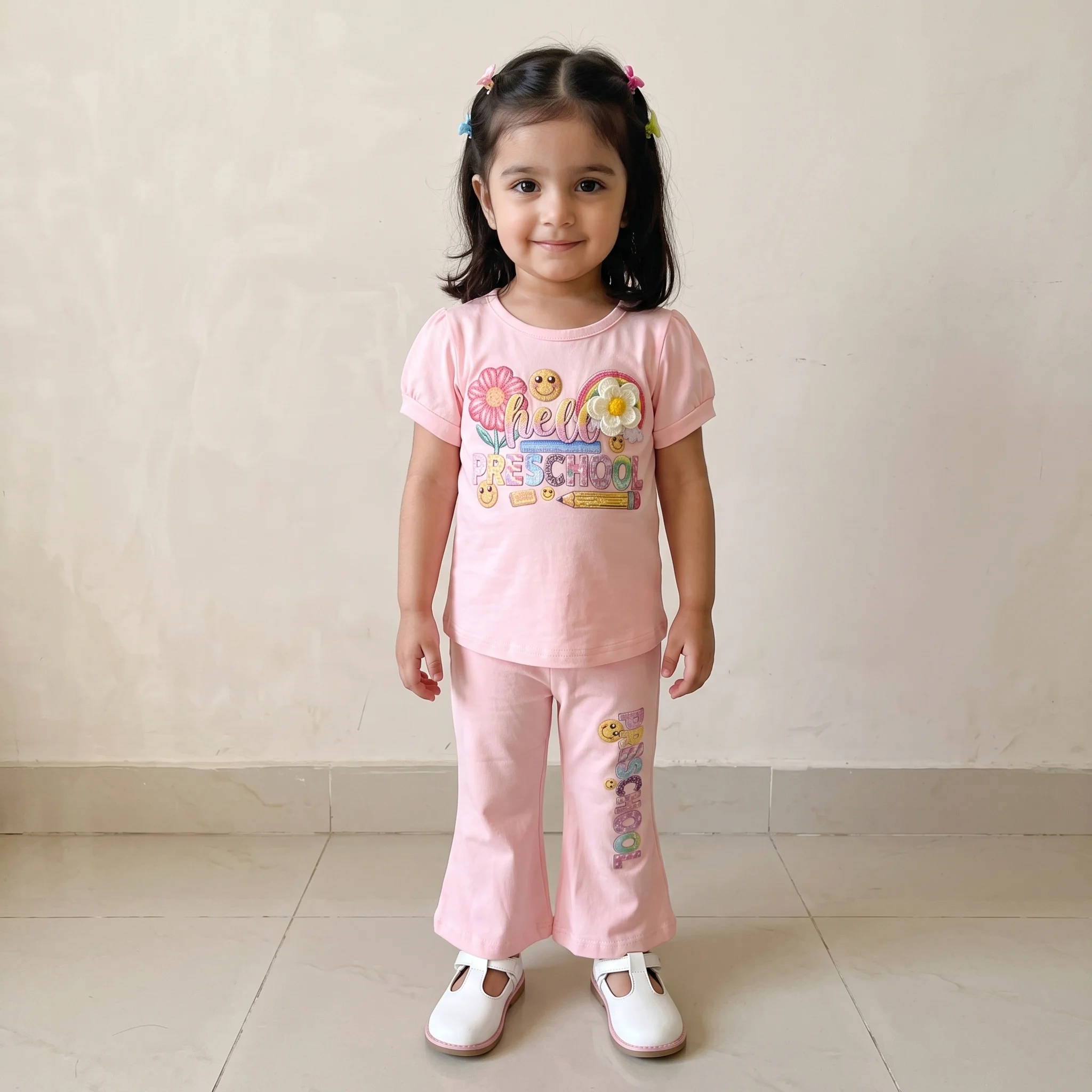 Pink Hello Preschool Suit