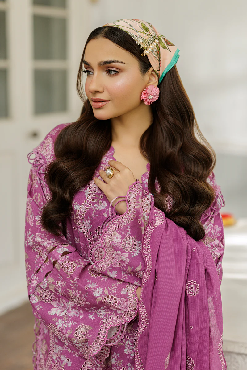 Zellbury Chikankari Unstitched Digital Printed Embroidered Cotton Suit ?34027 - Image 2