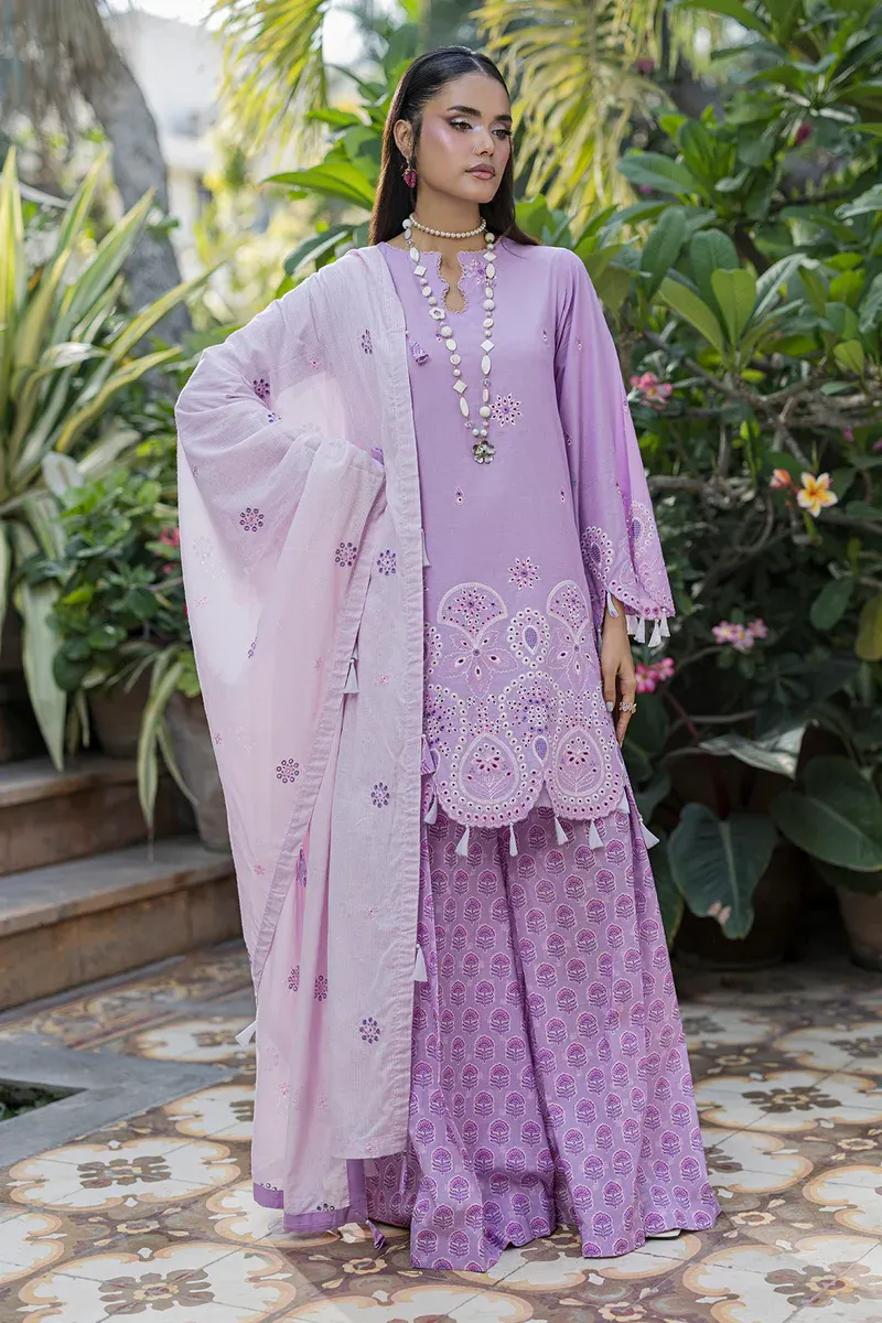 Zellbury Chikankari Unstitched Embroidered Cotton Suit - Image 2