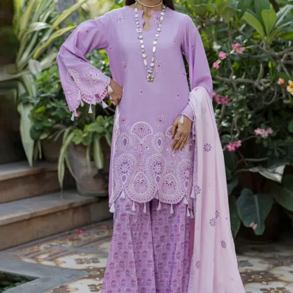 Zellbury Chikankari Unstitched Embroidered Cotton Suit
