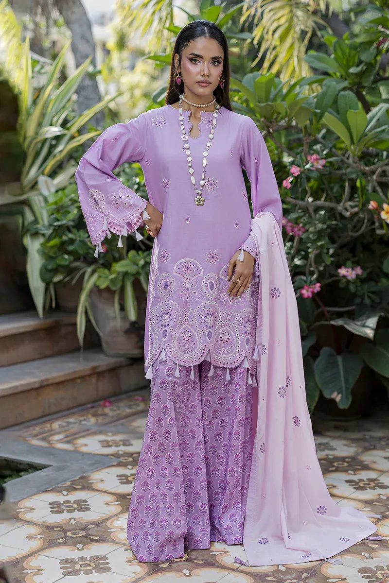 Zellbury Chikankari Unstitched Embroidered Cotton Suit