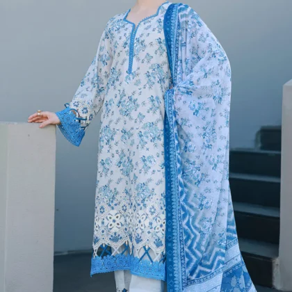 Zellbury Chikankari Unstitched Embroidered Cotton Suit ?34057
