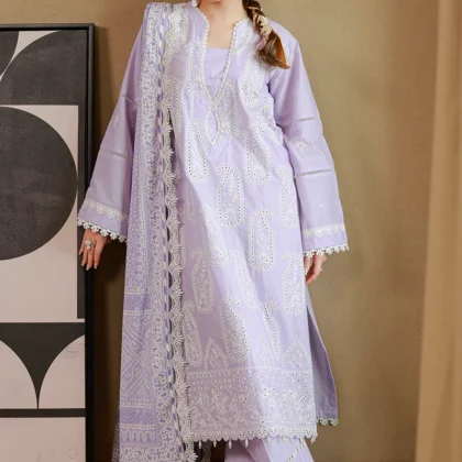 Zellbury Chikankari Unstitched Embroidered Cotton Suit -34059