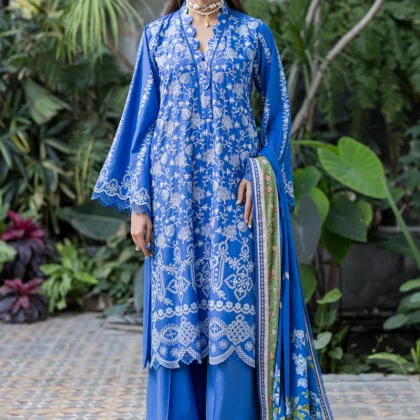 Zellbury Chikankari Unstitched Embroidered Cotton Suit ? 34079
