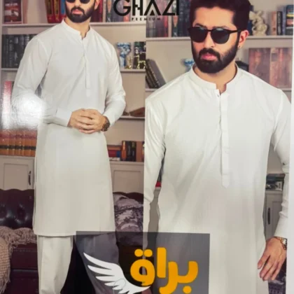 Ilam Din & Sons Ghazi Premium Off-White Men?s Kurta Shalwar