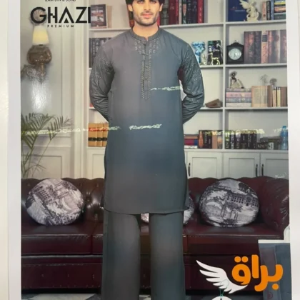 Ghazi Premium-Charcoal Grey Men?s Kurta Shalwar