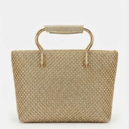 Glamorous Gold Glitter Evening Handbag