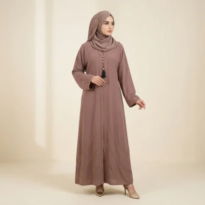 Elegant Mauve Ladies Abaya
