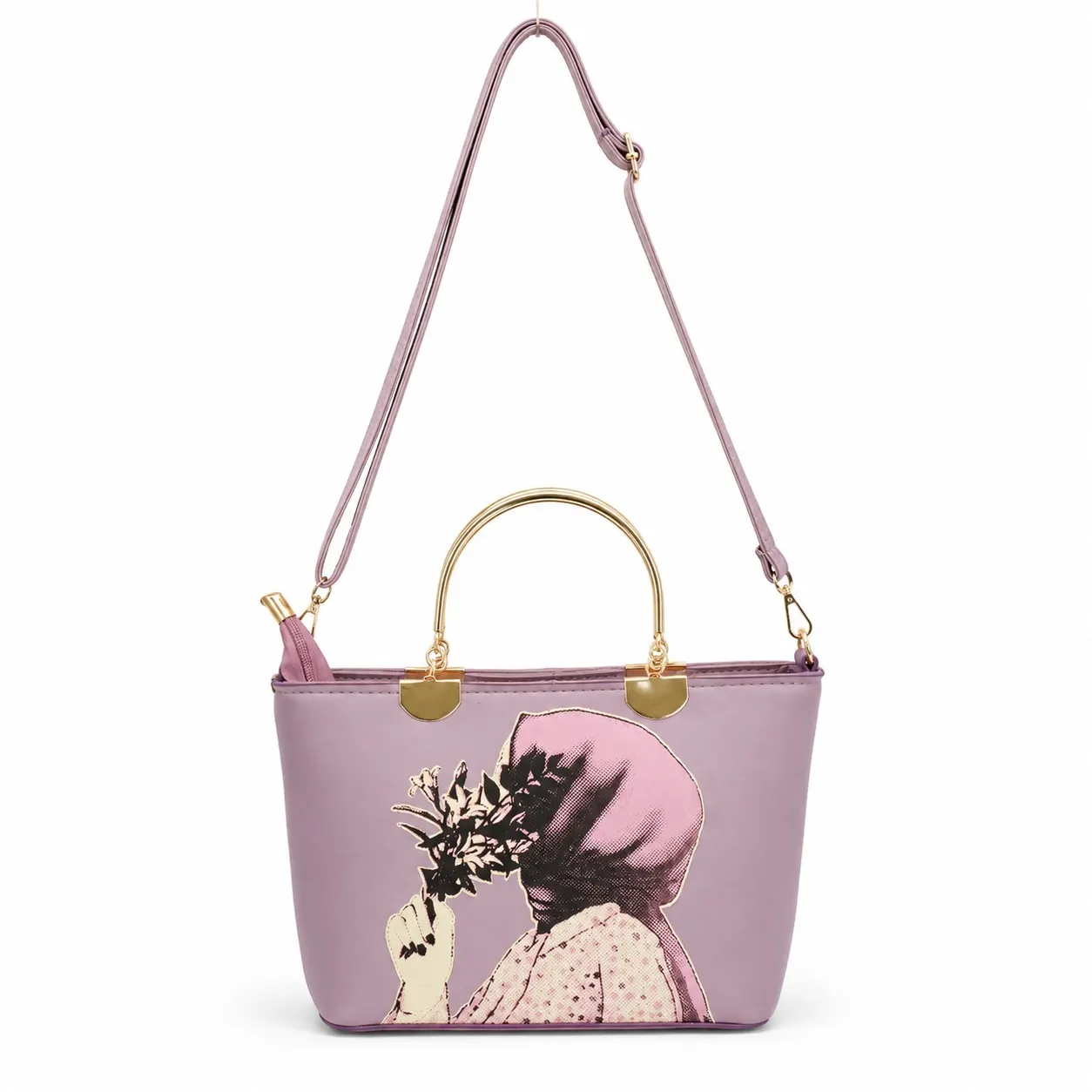 Purple Hijab Art Handbag