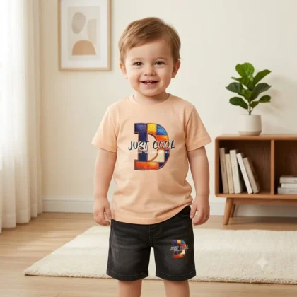 Kids Just Cool Graphic T-Shirt & Shorts Set