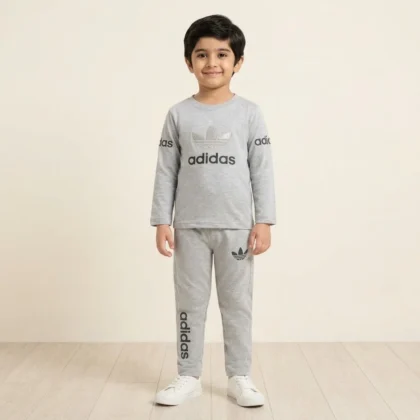 Boys Grey Sporty Tracksuit Set