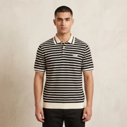 Men’s Balmain Striped Polo