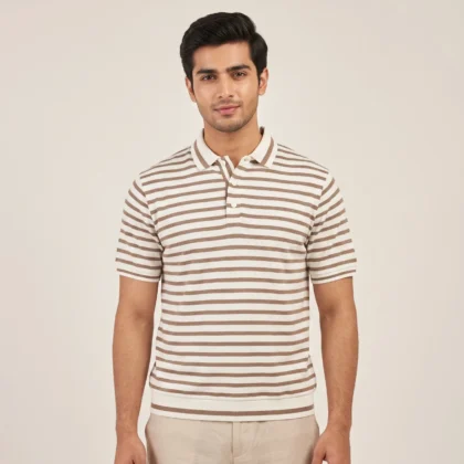 Men’s Balmain Striped Polo Shirt